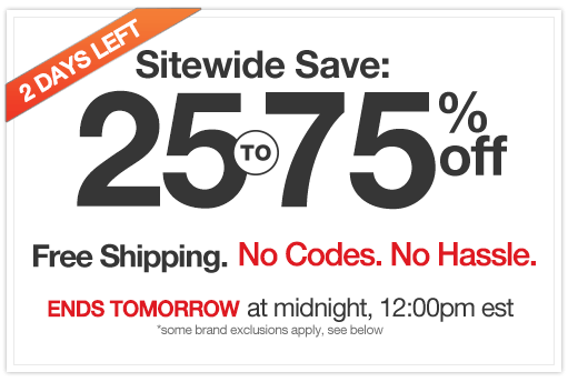 Sale ends Tomorrow - Extra 25% OFF!
