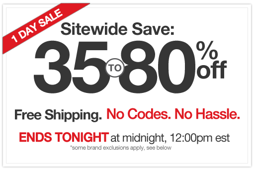 One Day Sale - 25-80% OFF!